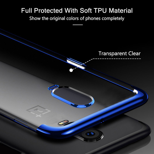 OnePlus 6T Original Electroplating Transparent Back Case casemarts