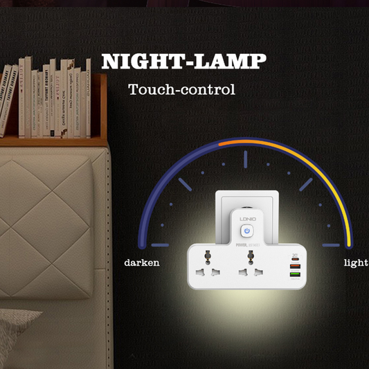 LDNIO - Universal Power Socket With Night Lamp casemarts