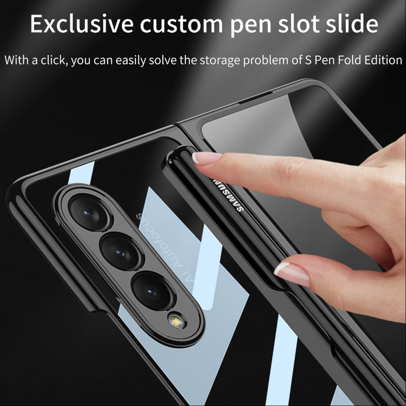 Galaxy Z Fold4 Transparent Pen Slot Folding Case casemarts