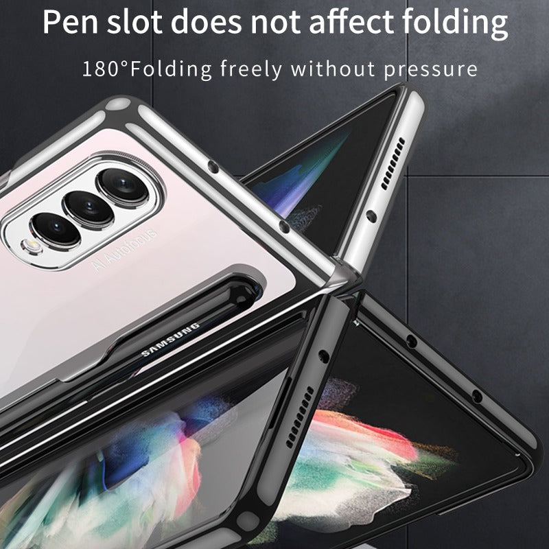 Galaxy Z Fold4 Transparent Pen Slot Folding Case casemarts