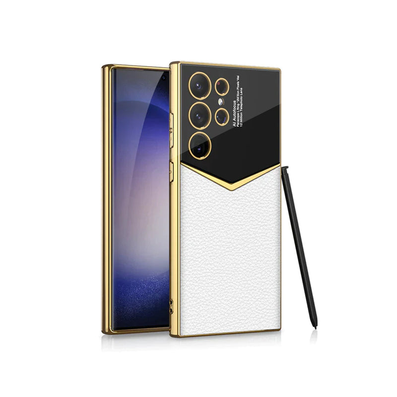 Gold Plated Leather Protective Case - Samsung casemarts