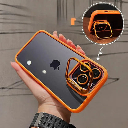 Luxury Camera Lens Flip Bracket Case - iPhone casemarts