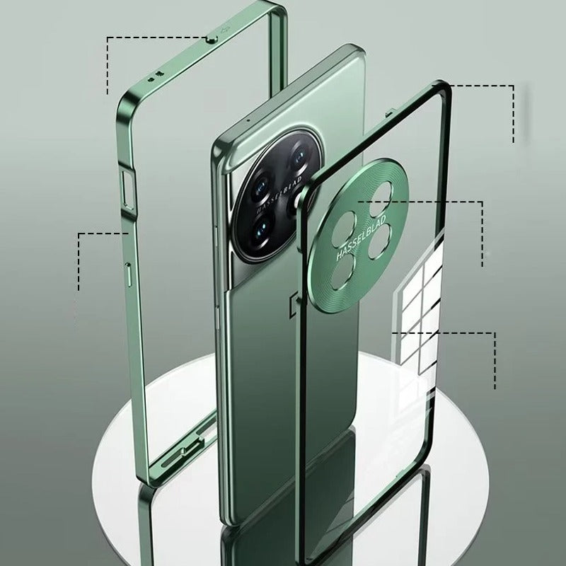 Aluminium Alloy Metal Frame Glass Case - OnePlus casemarts