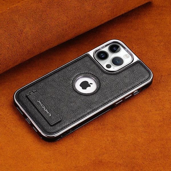 Genuine Leather Bracket Holder Case - iPhone casemarts