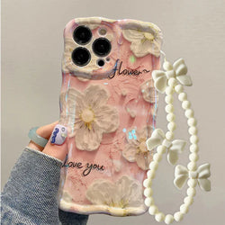 Laser Cosmos Floral Phone case with bracelet Urban Covers