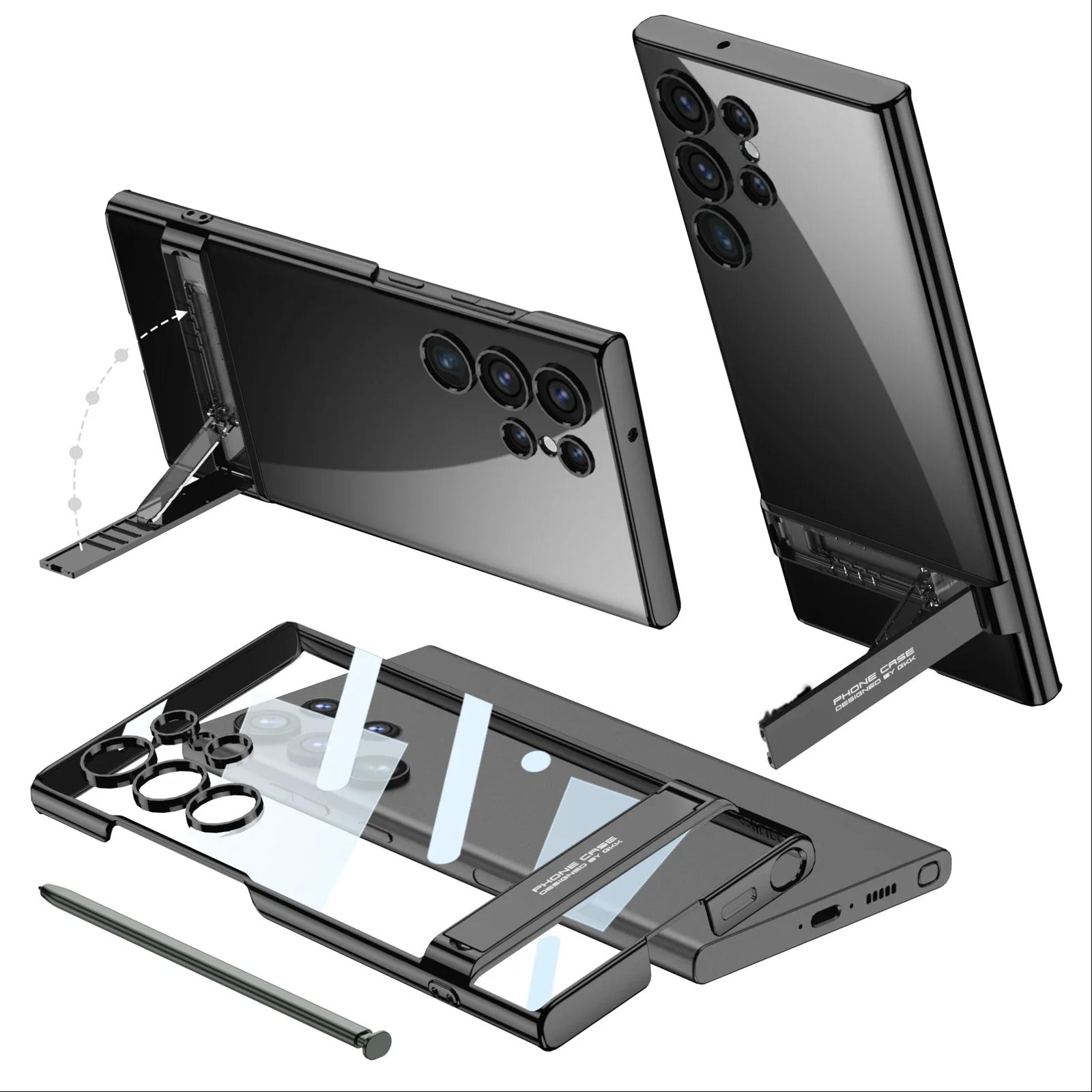 Phantom Clear Slim Kickstand Case - Samsung casemarts