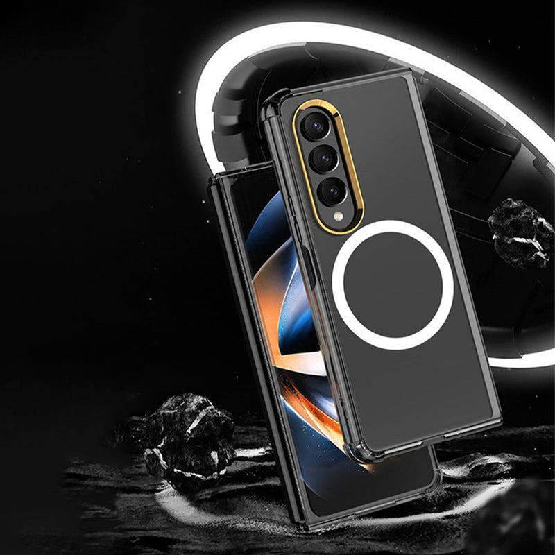 Galaxy Z Fold4 CrystalMag Embedded Metal Ring Case casemarts