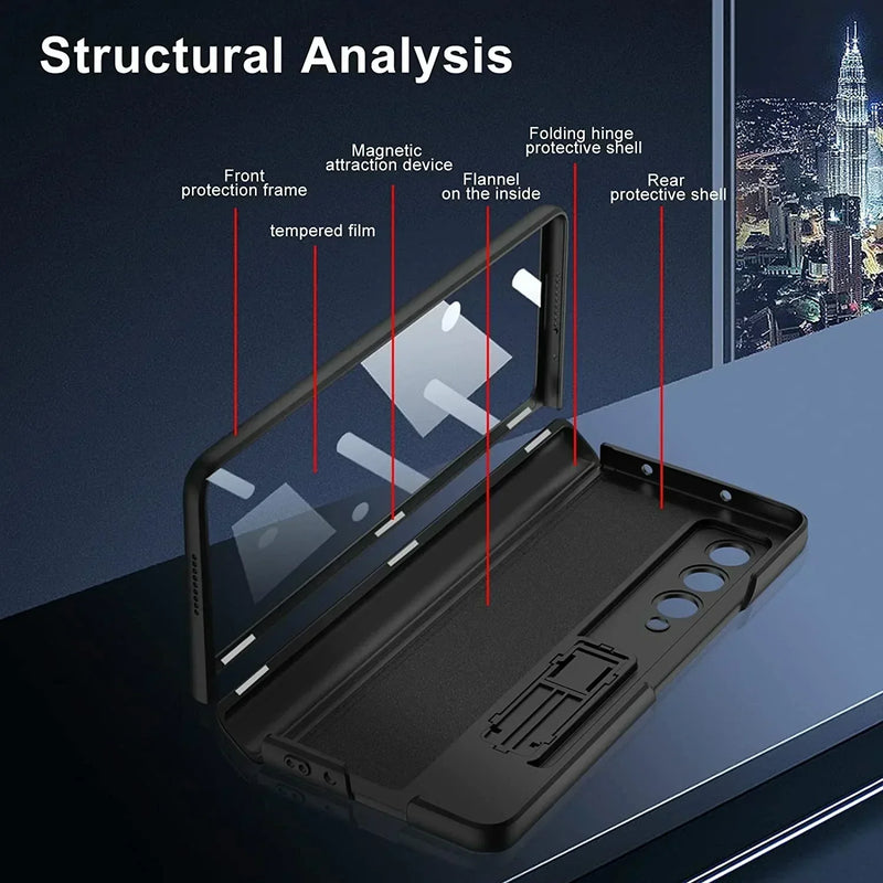 Galaxy Z Fold Series Bumper Protection Case With Kickstand casemarts