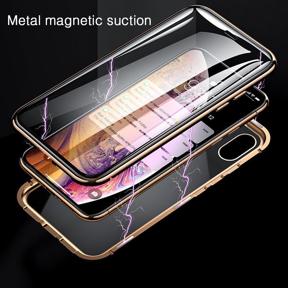 iPhone XR Electronic Auto-Fit (Front+ Back) Glass Magnetic Case casemarts