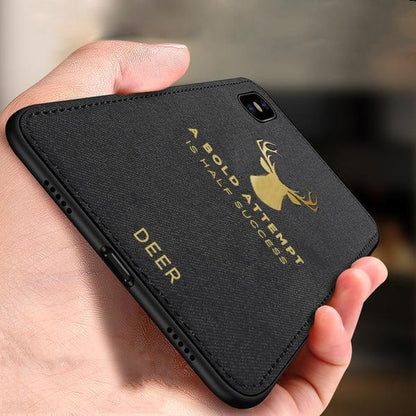 iPhone XS Max Luxury Gold Textured Deer Pattern Soft Case casemarts