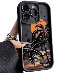 Soft Sunset Paradise Coconut Tree Texture Case Urban Covers