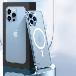 iPhone 14 Pro Max Frosted Glass Magsafe Edition Magnetic Bumper Case casemarts