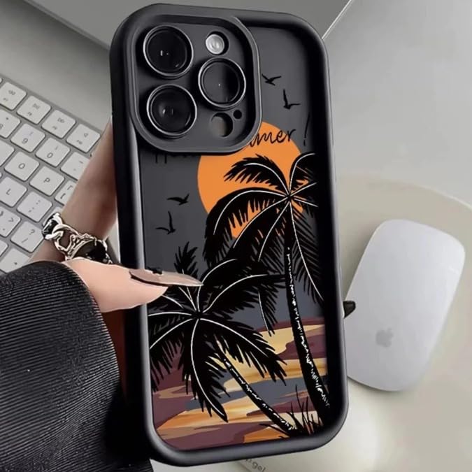 Soft Sunset Paradise Coconut Tree Texture Case Urban Covers