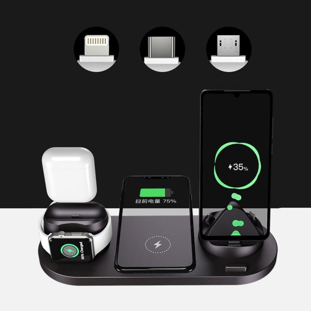 6 in 1 Multi Function Wireless Charger Stand casemarts