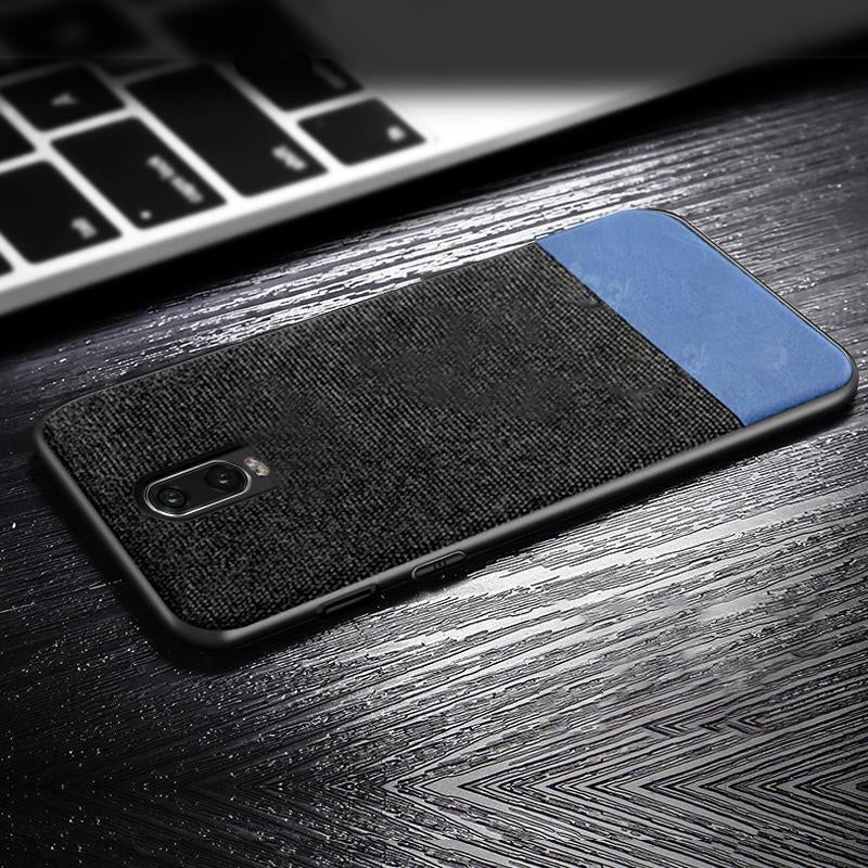 OnePlus 6T Two-tone Leather Textured Matte Case casemarts