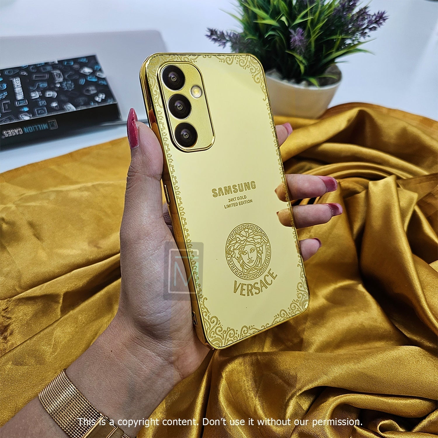 Galaxy A Series Crafted Gold Luxurious Camera Protective Case casemarts