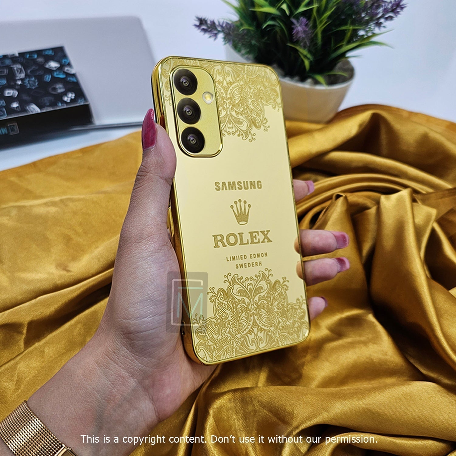 Galaxy A Series Crafted Gold Luxurious Camera Protective Case casemarts