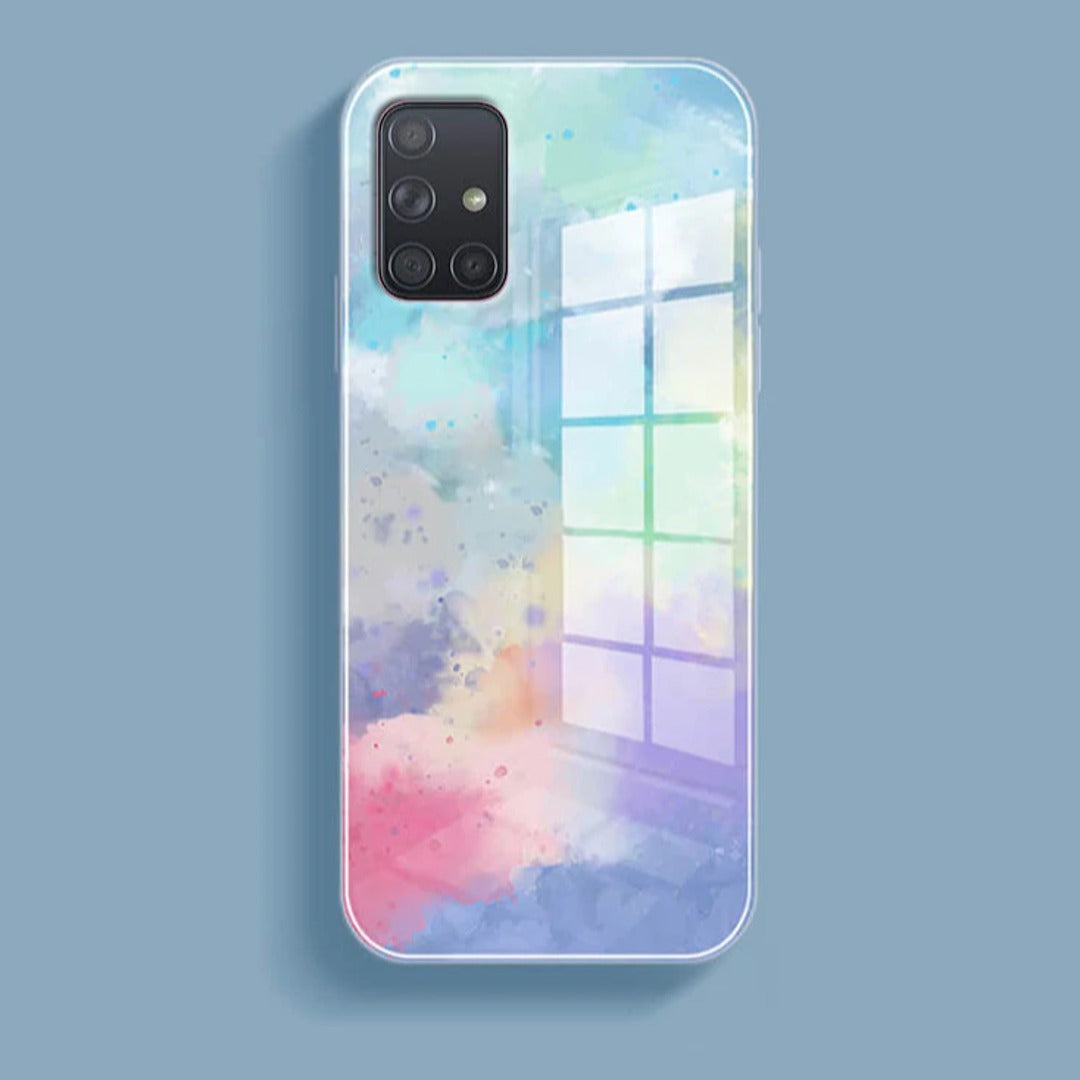 Watercolor Splatter Glass Back Case - Samsung casemarts