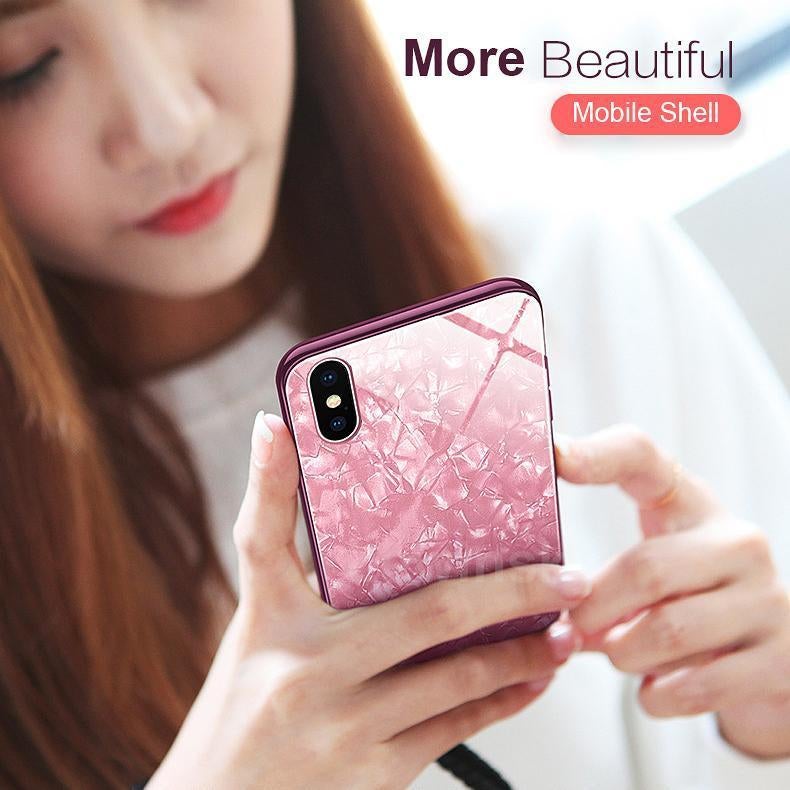 iPhone X Dream Shell Series Textured Marble Case casemarts