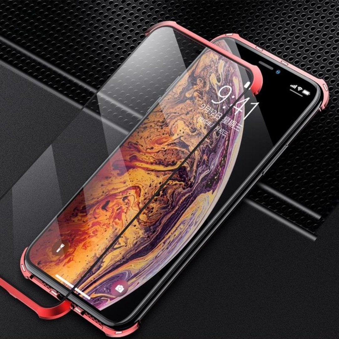 iPhone XR Frameless Auto-Fit (Front+ Back) Magnetic Glass Case casemarts