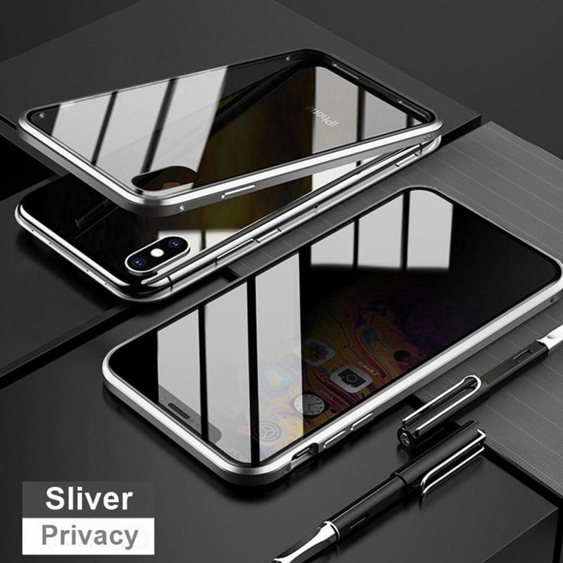 iPhone X Auto-Fit (Front+ Back) Anti Spy Glass Magnetic Case casemarts