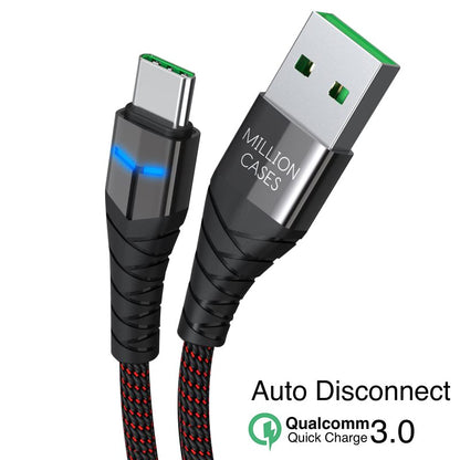 Million Cases Auto Disconnect Fast Charging Braided Type-C Cable casemarts