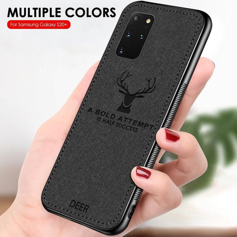 Galaxy S20 Plus (3 in 1 Combo) Deer Case + Tempered Glass + Earphones casemarts