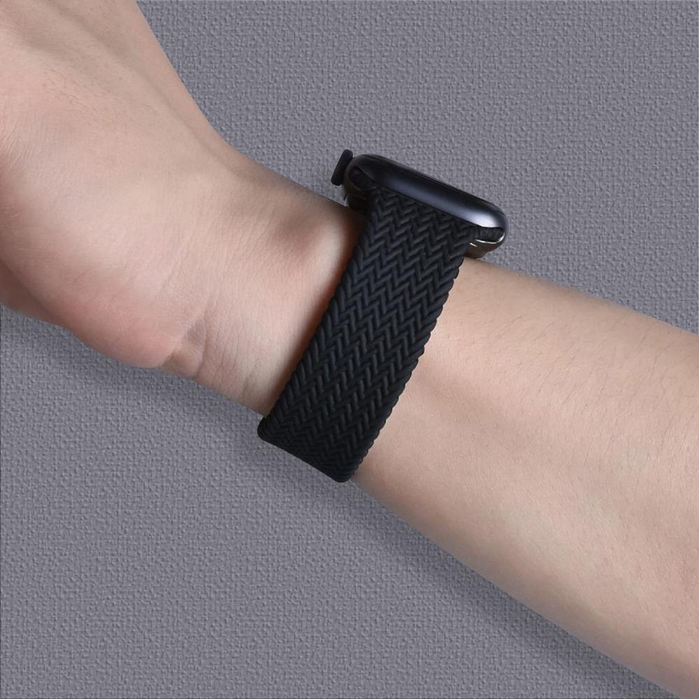 Woven Nylon Braided Solo Loop for Apple Watch [42/44MM] - Charcoal casemarts