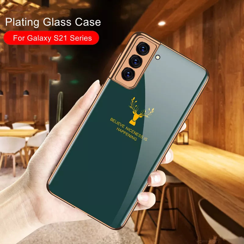 Galaxy S21 Plus Animal Pattern Glass Case casemarts