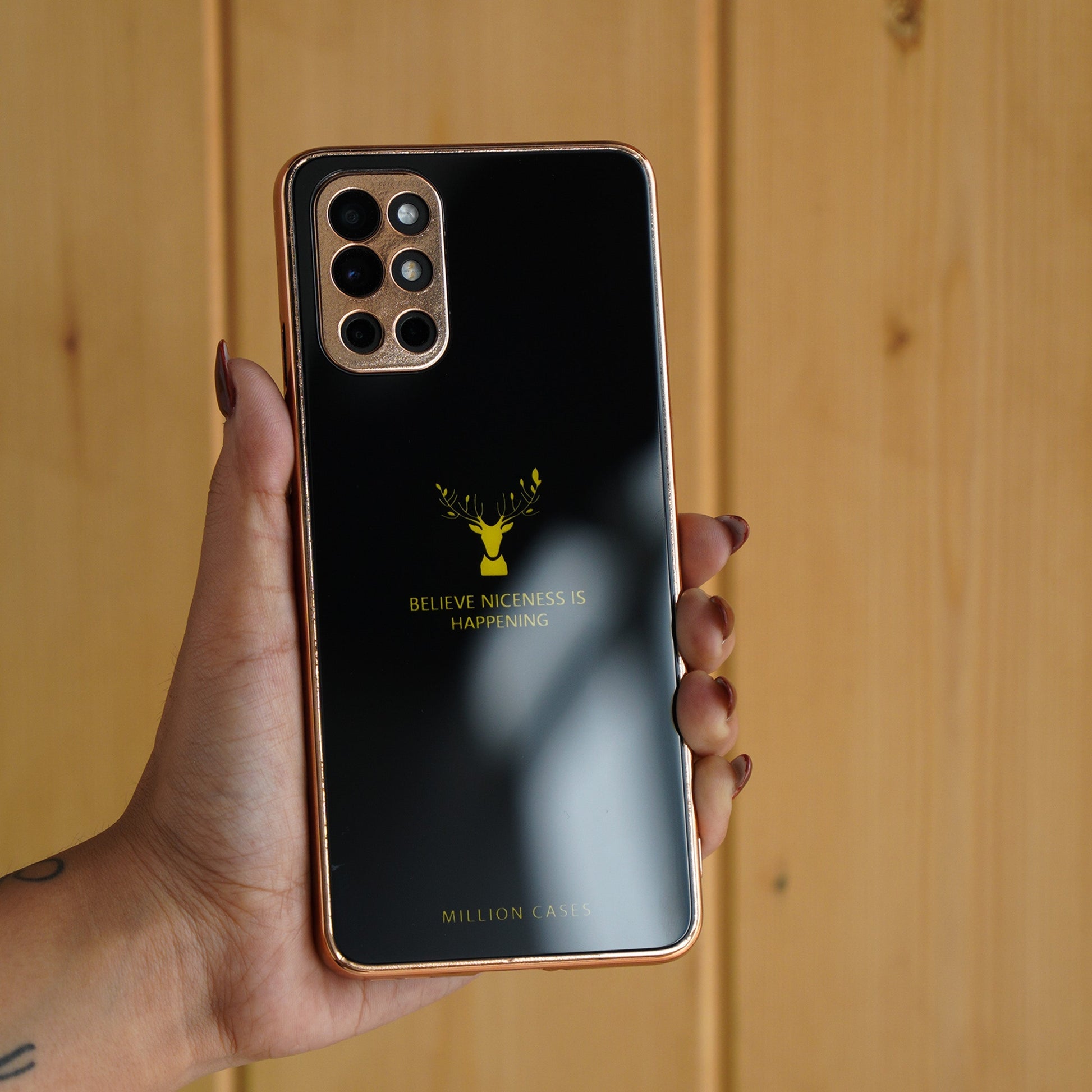 OnePlus 9 Pro Electroplating Reindeer Pattern Glass Case casemarts