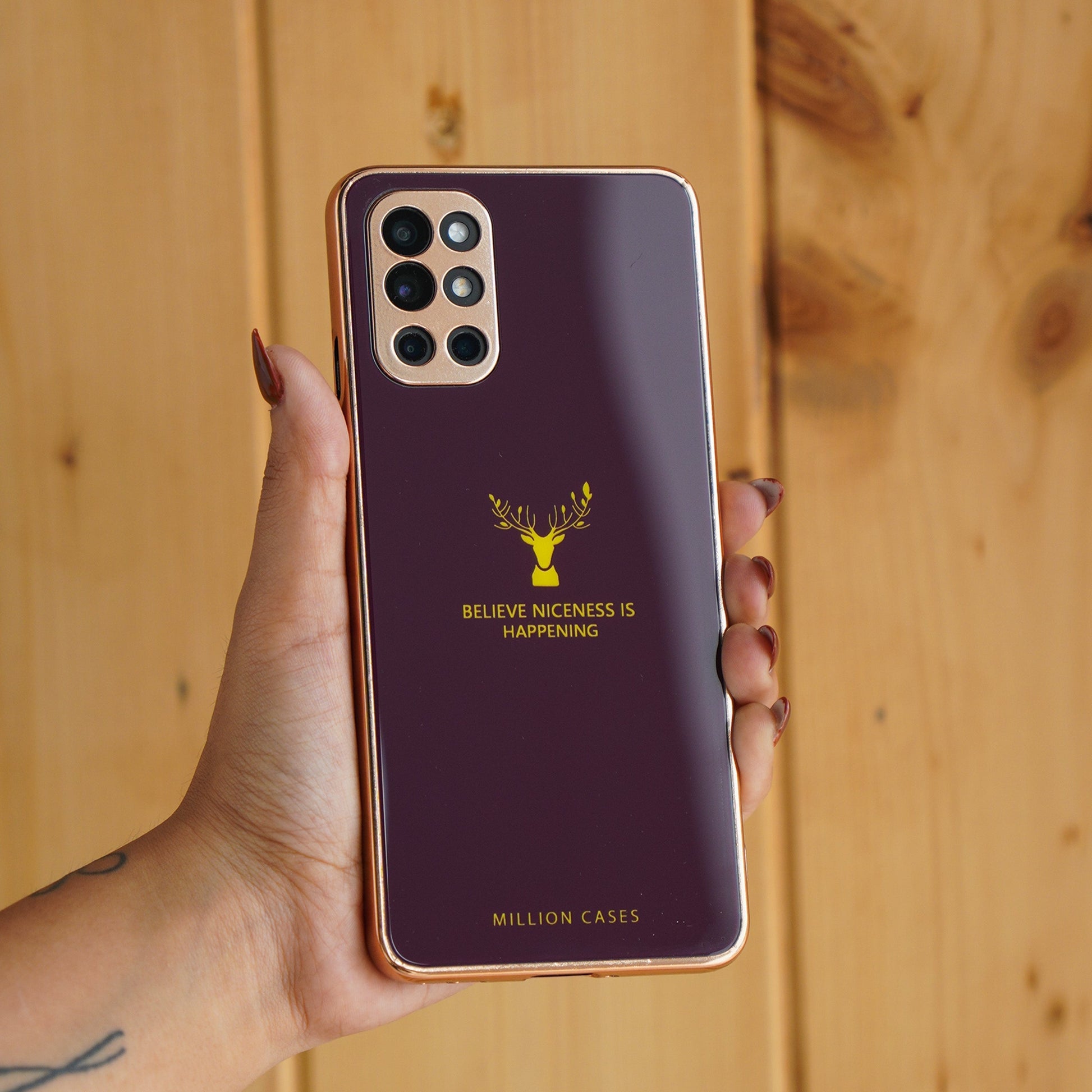 OnePlus 9 Pro Electroplating Reindeer Pattern Glass Case casemarts