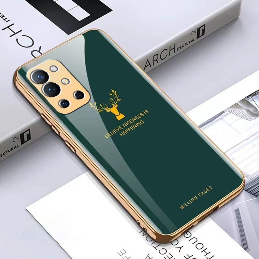 OnePlus 9R Deer Electroplating Glass Case casemarts