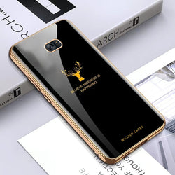 Galaxy S7 Edge Electroplating Deer Pattern Glass Case casemarts