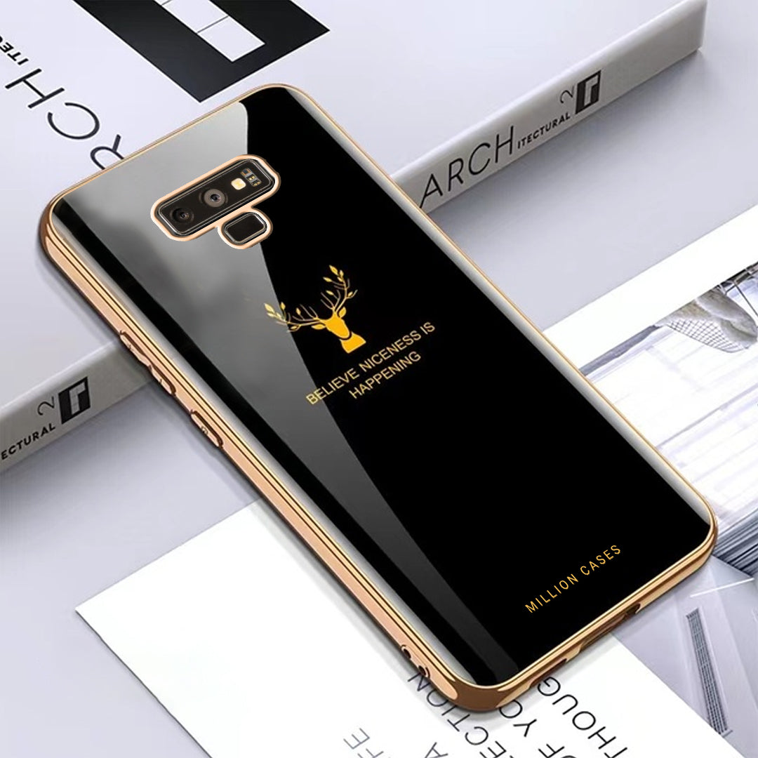 Galaxy Note 9 Electroplating Deer Pattern Glass Case casemarts