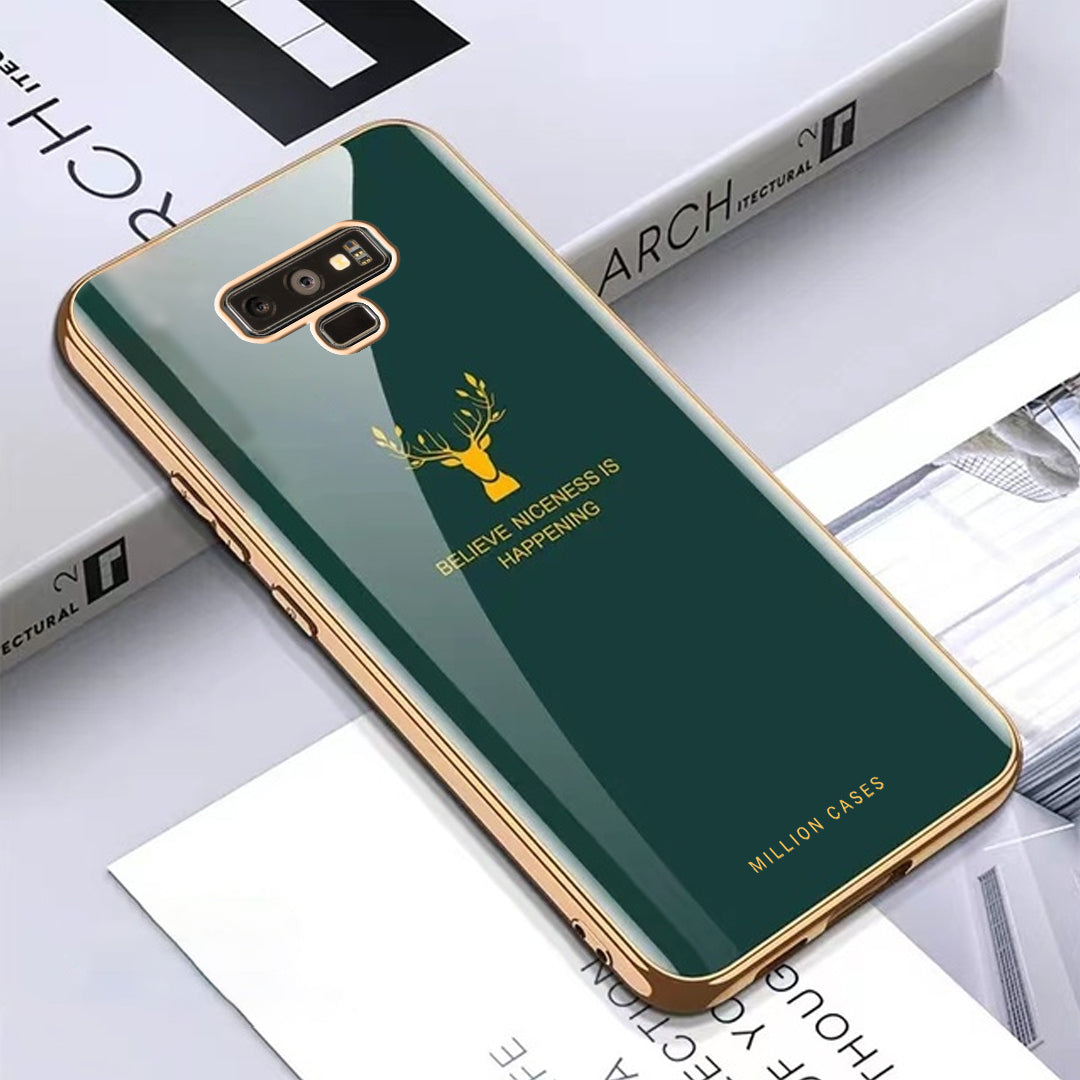 Galaxy Note 9 Electroplating Deer Pattern Glass Case casemarts