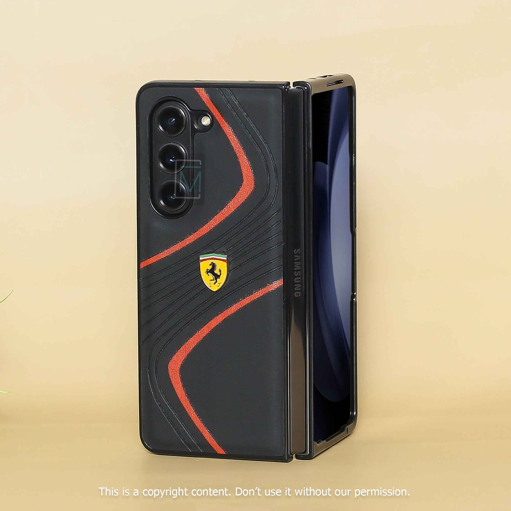 Ferrari® Galaxy Z Fold5 Luxurious Quilted Supercar Case casemarts