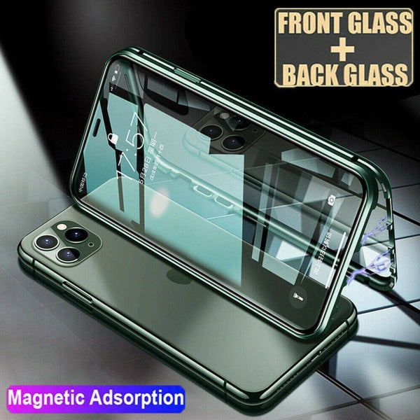 iPhone 11 Series Electronic Auto-Fit (Front+ Back) Glass Magnetic Case casemarts