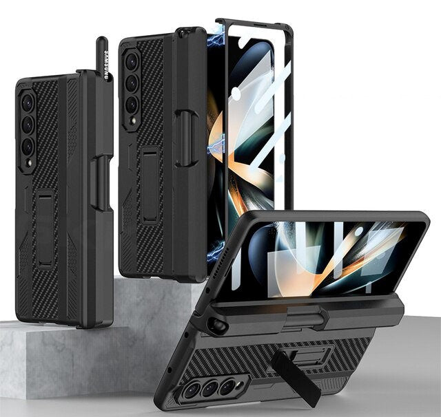 Galaxy Z Fold4 Armor Kickstand Case With Pen Holder casemarts