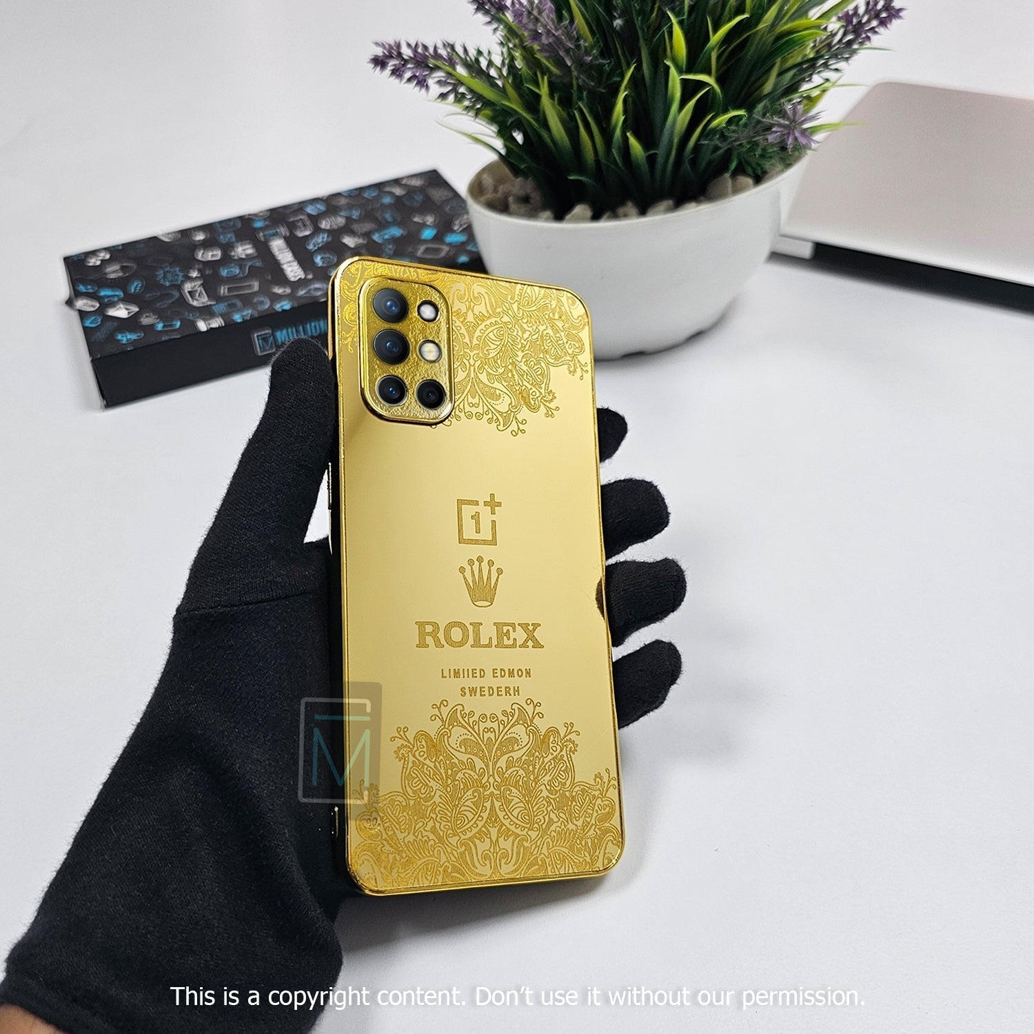 Crafted Gold Luxurious Camera Protective Case - OnePlus casemarts