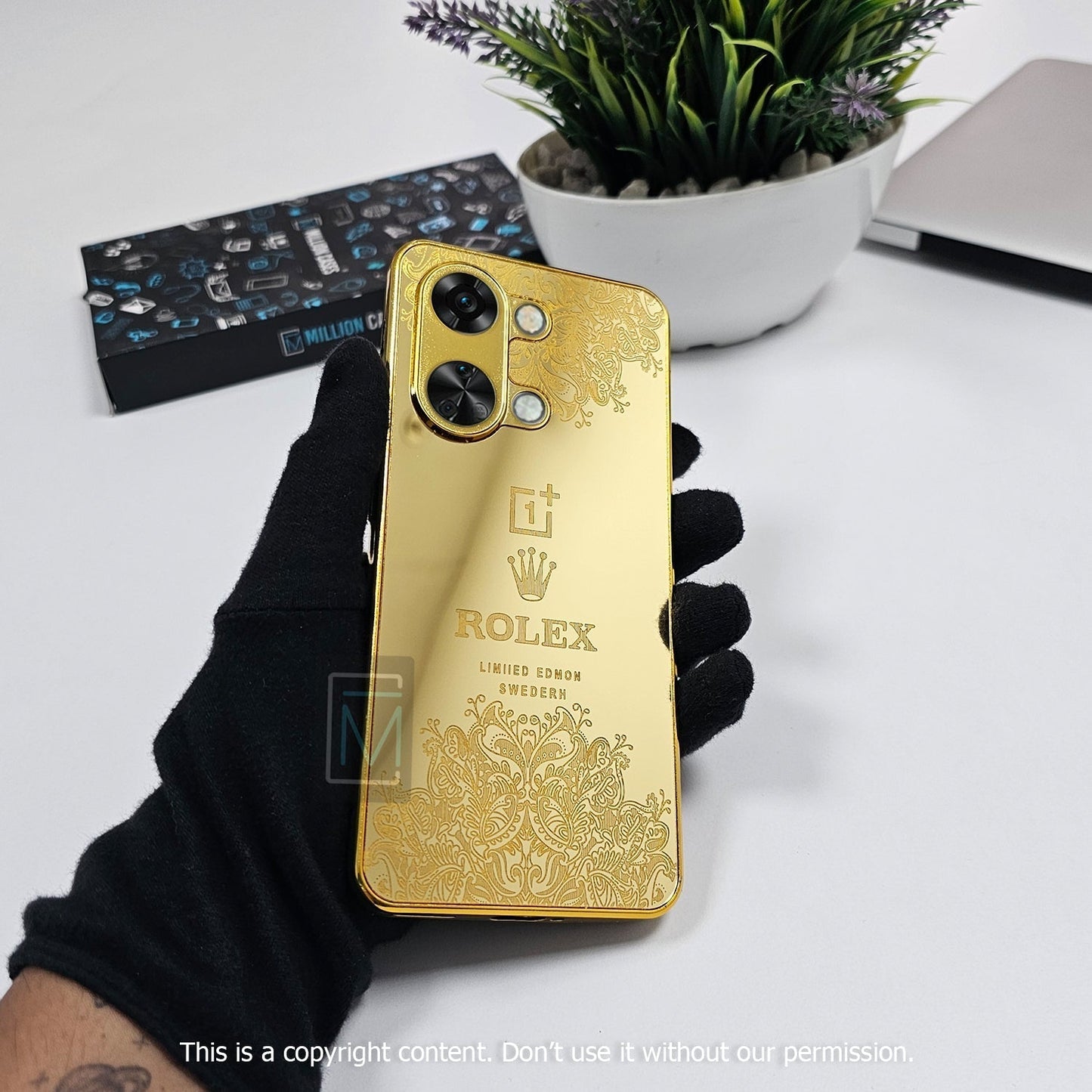 Crafted Gold Luxurious Camera Protective Case - OnePlus casemarts