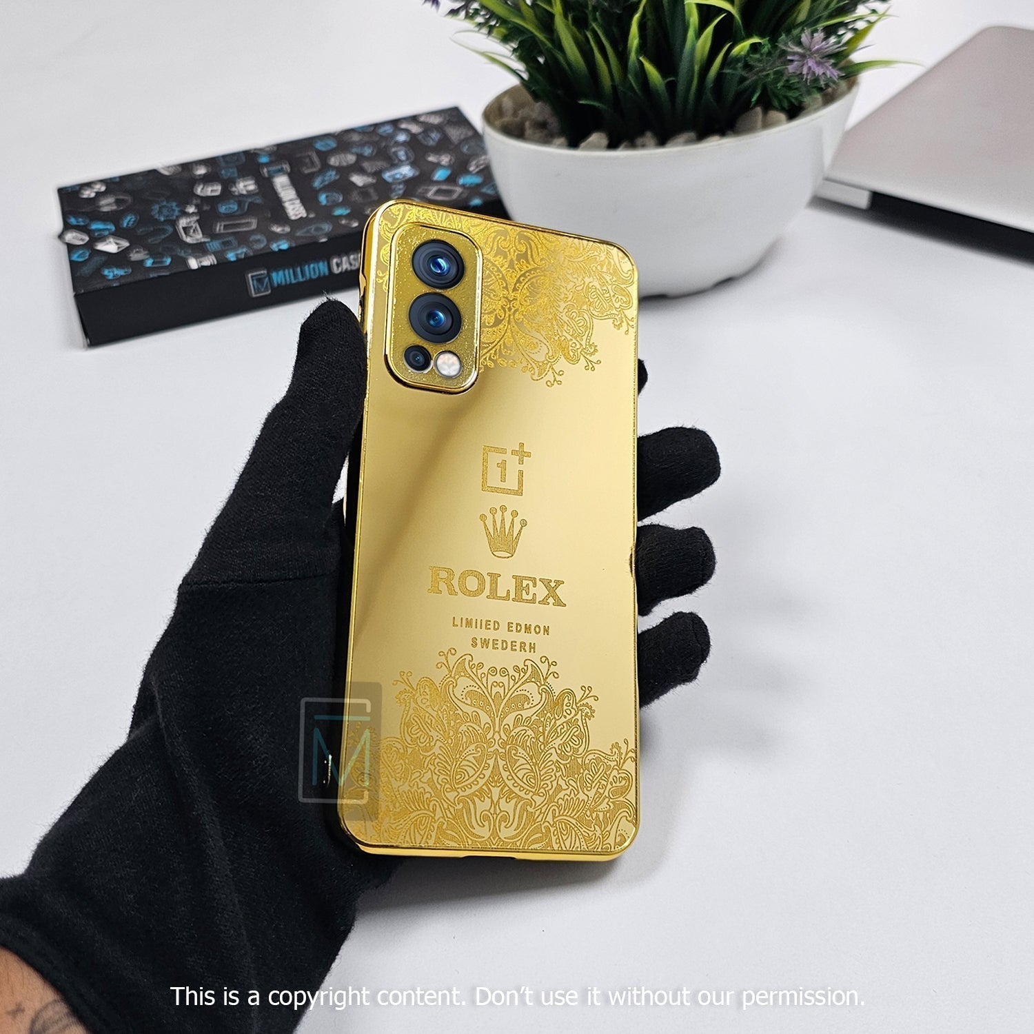 Crafted Gold Luxurious Camera Protective Case - OnePlus casemarts