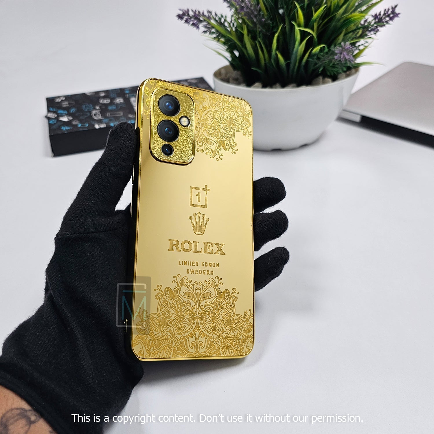 Crafted Gold Luxurious Camera Protective Case - OnePlus casemarts