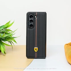 Galaxy Z Fold5 Ferrari Logo Suitcase Line Design case casemarts