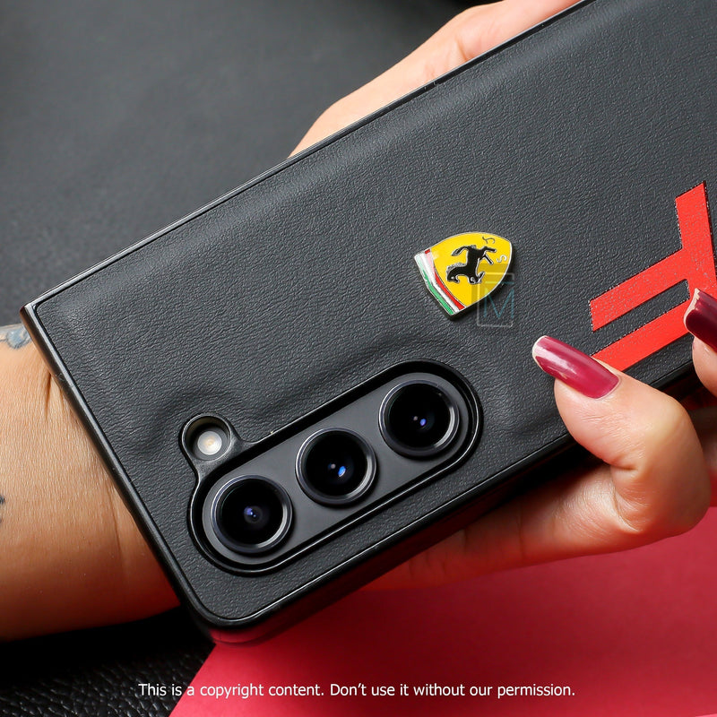 Galaxy Z Fold5 Speed Edition Ferrari Leather Case casemarts