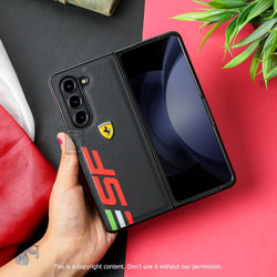 Galaxy Z Fold5 Speed Edition Ferrari Leather Case casemarts