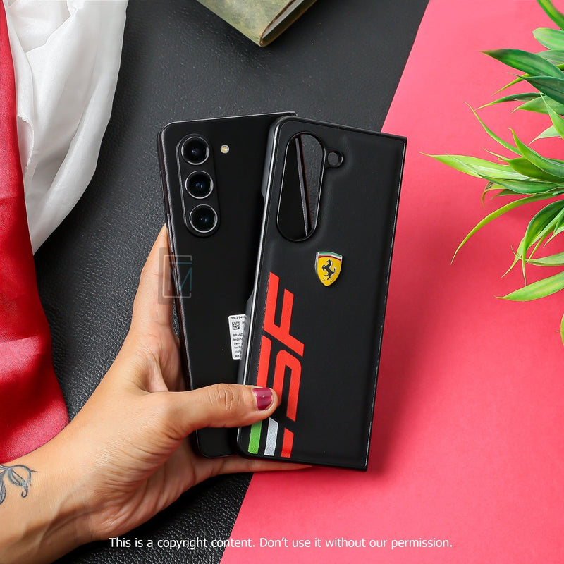 Galaxy Z Fold5 Speed Edition Ferrari Leather Case casemarts