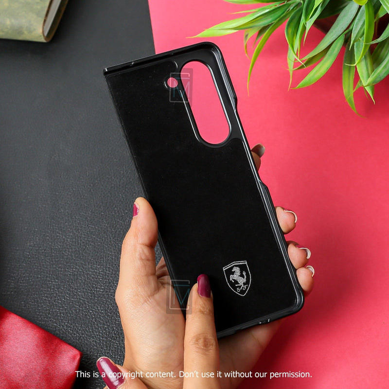 Galaxy Z Fold5 Speed Edition Ferrari Leather Case casemarts