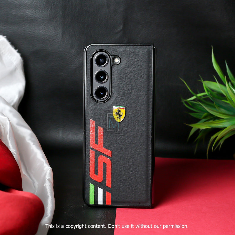 Galaxy Z Fold5 Speed Edition Ferrari Leather Case casemarts