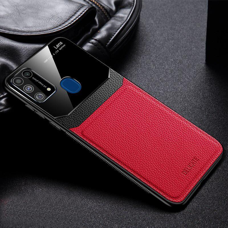 Galaxy F41 Sleek Slim Leather Glass Case casemarts