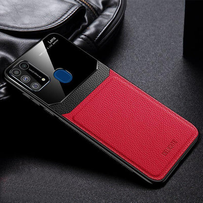 Galaxy F41 Sleek Slim Leather Glass Case casemarts